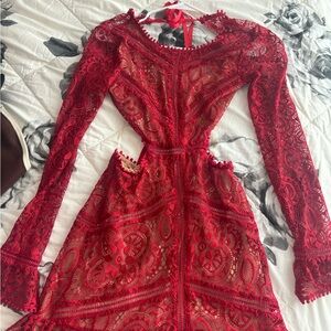 For love and lemons Red lace dress